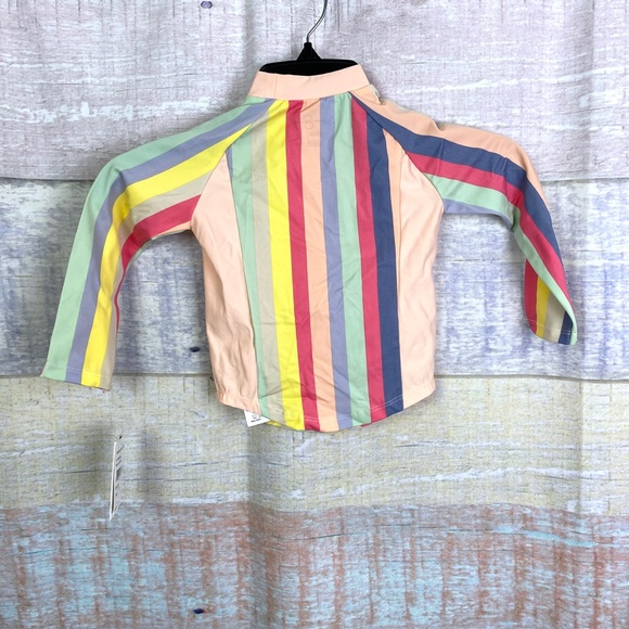 Jessica Simpson Striped Ruffle Two-Piece Swimsuit - Picture 4 of 16